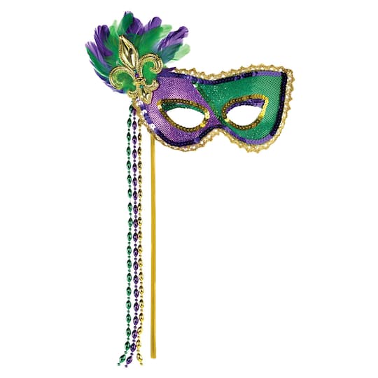 Mardi Gras Mask On A Stick